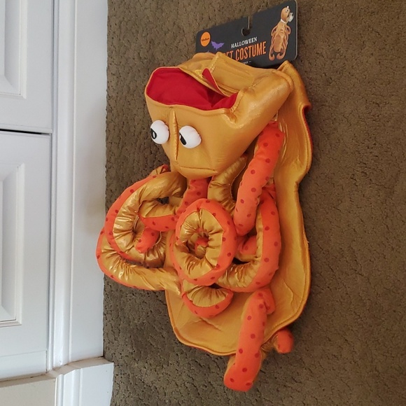 Dog Pet OCTOPUS Halloween Costume Size Small Med Large  Orange NWT - Picture 3 of 4